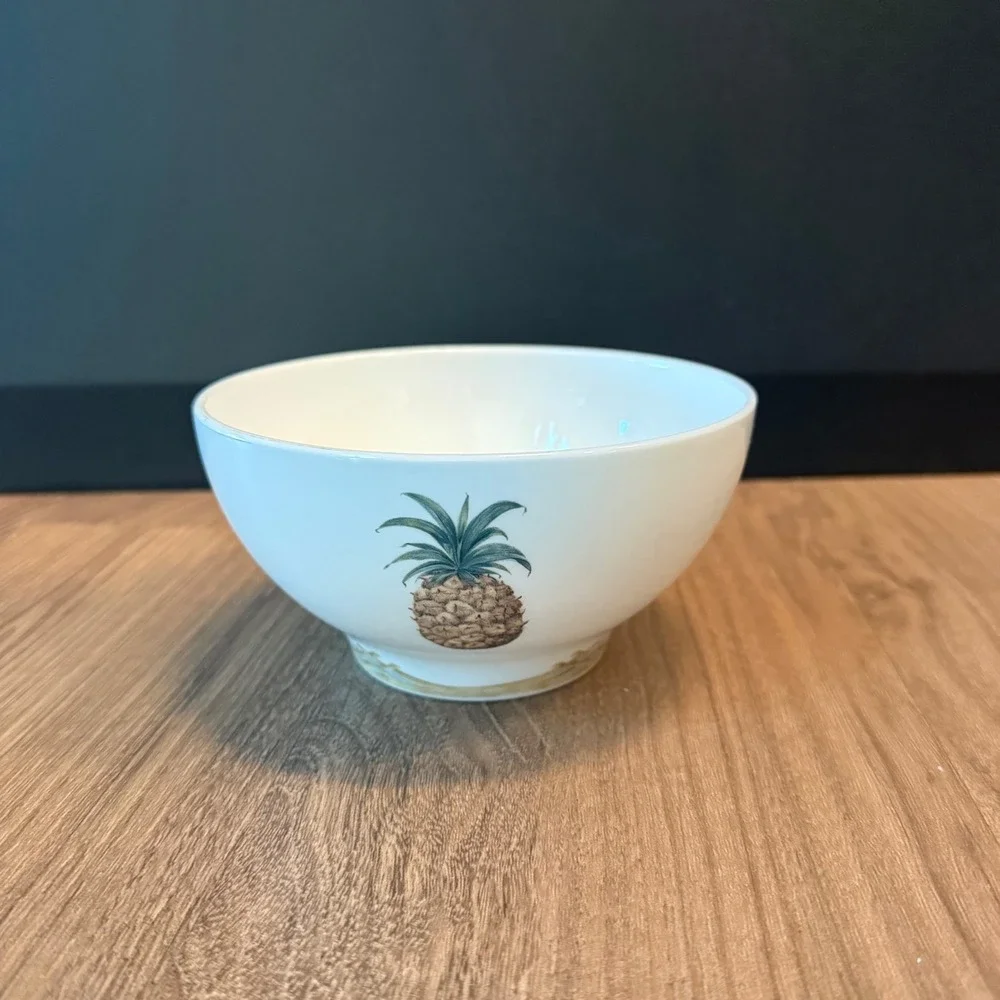 Lenox British Colonial Bamboo Pineapple Bowl Chuck Fischer Fine China USA